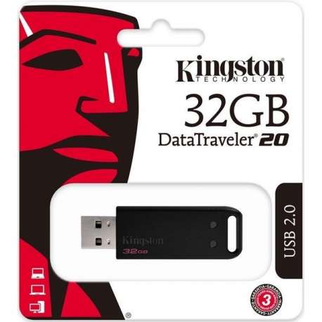 Kingston Technology DataTraveler 20 USB flash drive 32 GB USB Type-A 2.0 Zwart