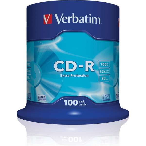 CD-R Verbatim 700MB 100pcs Pack 52x Spindel retail