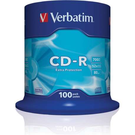 CD-R Verbatim 700MB 100pcs Pack 52x Spindel retail
