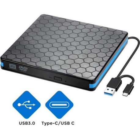 Externe CD/DVD speler – Optische drive – USB CD/DVD speler – Plug & Play externe CD speler – Brander – Windows – Mac – Linux