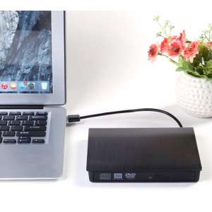 Plug & Play USB Externe CD/DVD Combo Drive Speler Reader - USB 3.0 CD-Rom Disk Lezer & Brander - Zwart