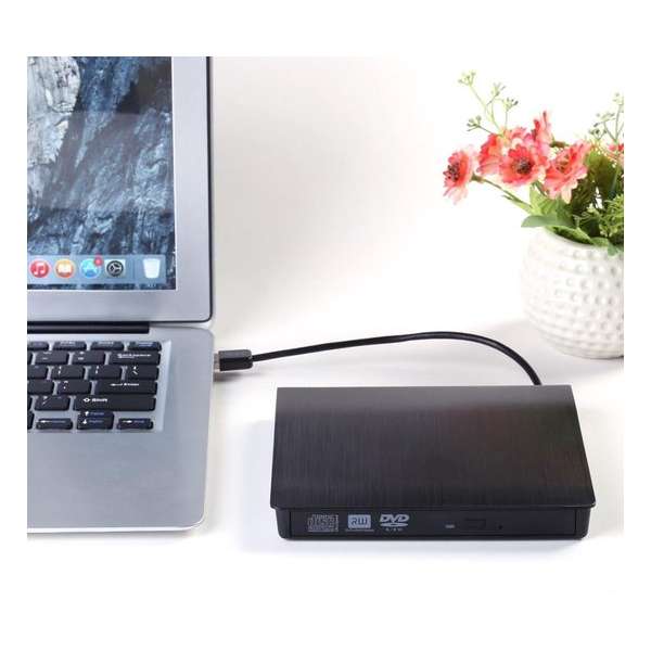 Plug & Play USB Externe CD/DVD Combo Drive Speler Reader - USB 3.0 CD-Rom Disk Lezer & Brander - Zwart