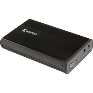 König CSU3HDE35S100 behuizing voor opslagstations 3.5'' HDD-behuizing Zwart