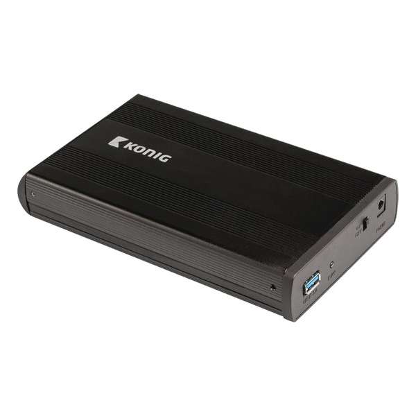 König CSU3HDE35S100 behuizing voor opslagstations 3.5'' HDD-behuizing Zwart