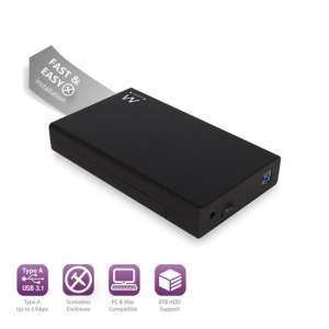 Ewent EW7056 behuizing voor opslagstations 3.5'' HDD-behuizing Zwart