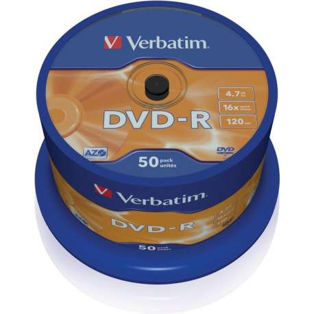 DVD-R Verbatim 4,7GB 50pcs Spin.SR sil. 16x