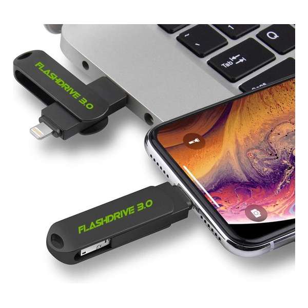 Flash Drive 3.0 - 64GB - USB 3.0 - iPhone / iOS / Android - 3 in 1