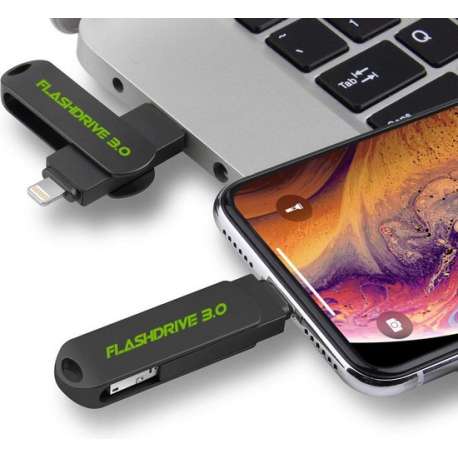 Flash Drive 3.0 - 64GB - USB 3.0 - iPhone / iOS / Android - 3 in 1