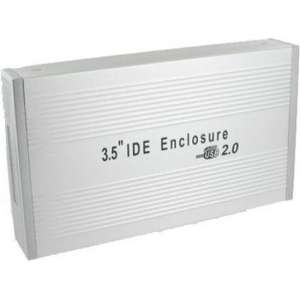 Dolphix HDD behuizing voor 3,5'' IDE HDD - USB2.0 / zilver