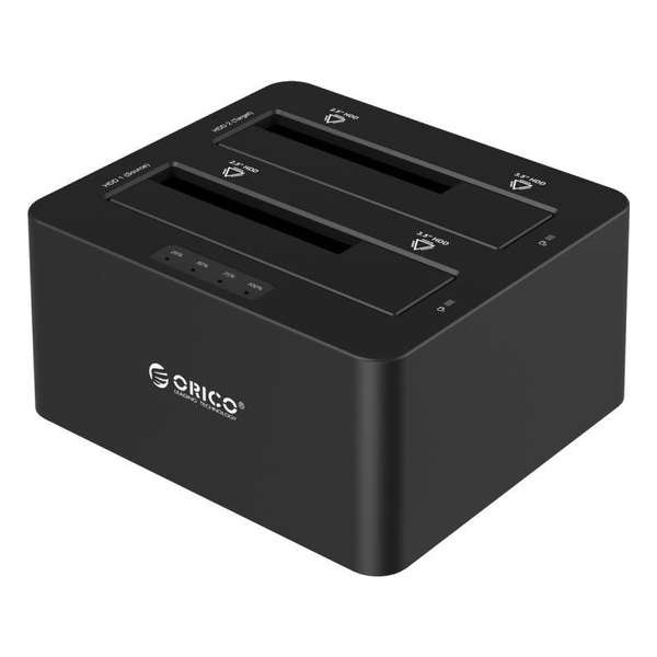 Orico - Dual Bay SATA naar USB 3.0 Extern HDD Docking Station met duplicate / clone functie Orico - Dual Bay SATA naar USB 3.0 Extern HDD Docking Station met duplicate / clone functie
