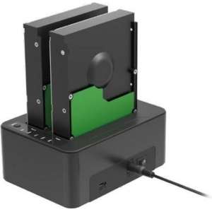 Sharkoon QuickPort Duo USB 3.1 (3.1 Gen 2) Type-C Zwart