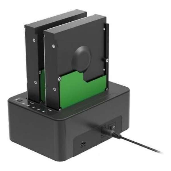 Sharkoon QuickPort Duo USB 3.1 (3.1 Gen 2) Type-C Zwart