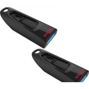 3x Sandisk Cruzer Ultra | 128GB | USB 3.0A - USB Stick | 3 Stuks