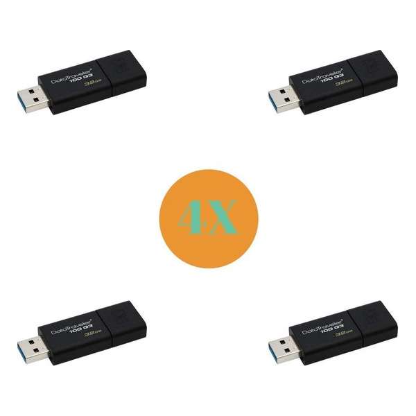 4x Kingston DataTraveler 100 G3 32GB USB Stick