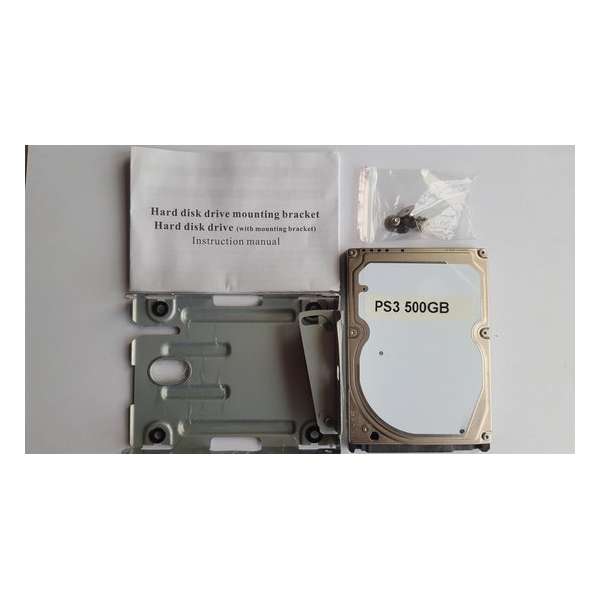 Origineel 500gb playstation 3 harde schijf set met mounting bracket ps3 geheugen hdd