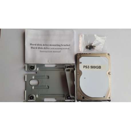 Origineel 500gb playstation 3 harde schijf set met mounting bracket ps3 geheugen hdd