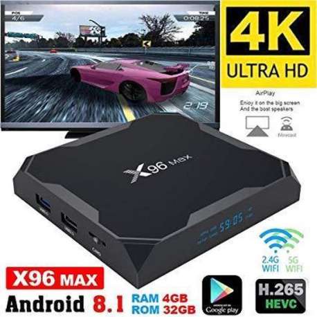 TVBOX X96 MAX AMLOGIC S905X2 Quadcore 2.0Ghz Android 8.1 met 4GB RAM en 32GB ROM