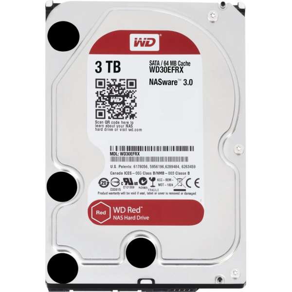 Western Digital Red NAS harde schijf - 3 TB / SATA / 3.5 inch