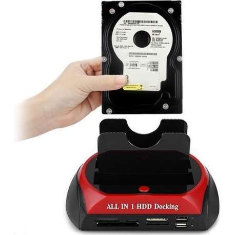 SATA & IDE HDD dock kaartlezer/ card reader – 2.5/3.5 - All-in one