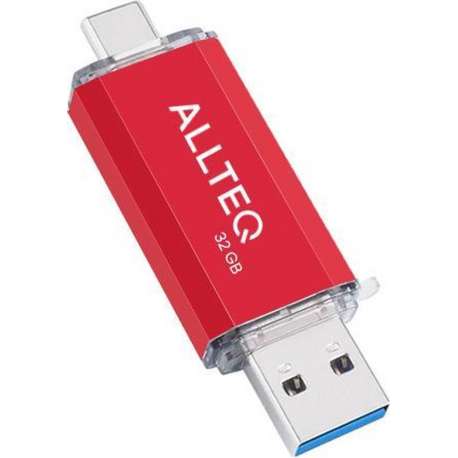 USB stick | Dual USB | USB C | 32 GB | Rood | Allteq