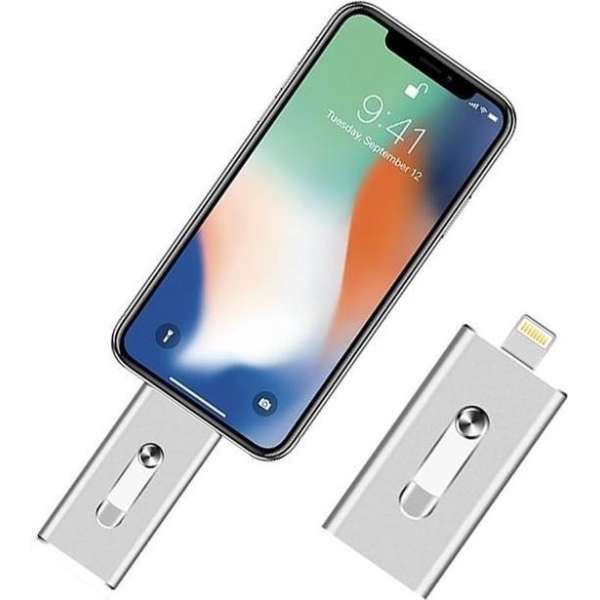 Iphone iPad apple USB stick 64GB zilver kleur
