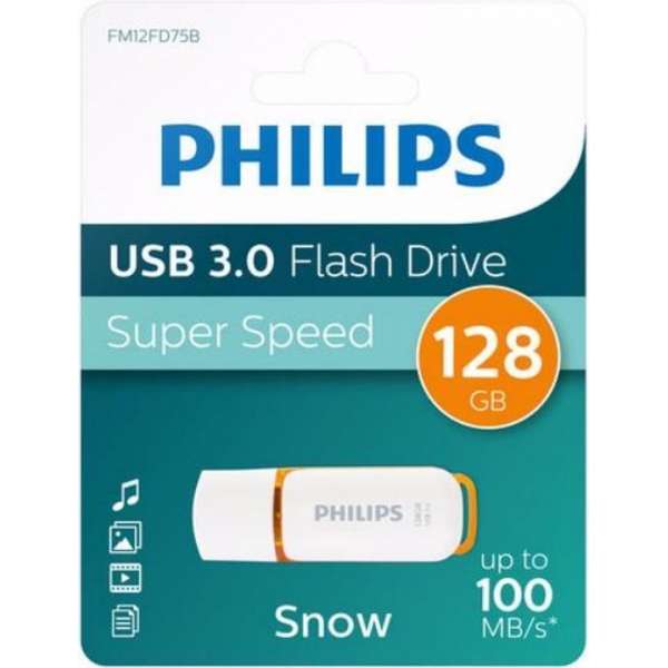 Philips FM12FD75B/00 USB flash drive 128 GB USB Type-A 3.2 Gen 1 (3.1 Gen 1) Oranje, Wit