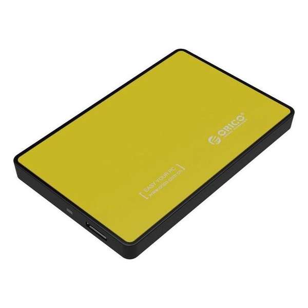 Orico HDD behuizing voor 2,5'' SATA HDD/SSD - USB3.0 (Micro USB) / kunststof / geel