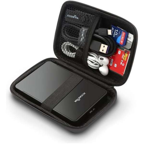WiseGoods - Externe HDD Etui Tasje - Externe Harde Schijf Opbergtas 2,5 Inch - Externe Harde Schijf Beschermhoesje