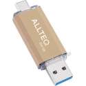 USB stick | Dual USB | USB C | 256 GB | Goud | Allteq
