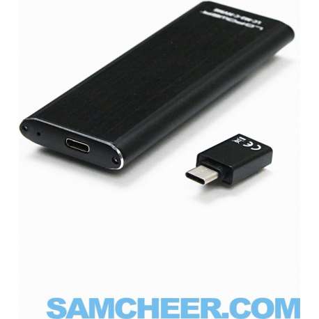 LC-Power LC-M2-C-NVME behuizing voor opslagstations M.2 SDD-behuizing Zwart