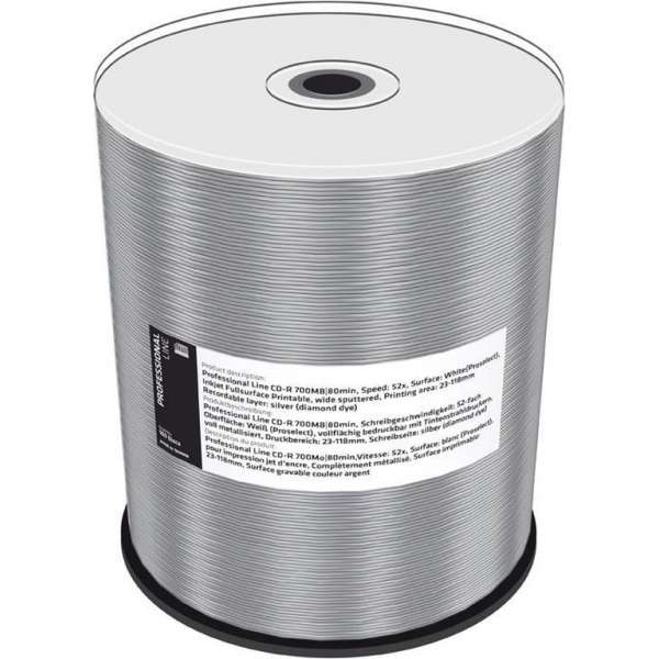 MediaRange CD-R 700 MB Diamant Inkjet Printable ProSelect 100 stuks