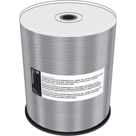 MediaRange CD-R 700 MB Diamant Inkjet Printable ProSelect 100 stuks