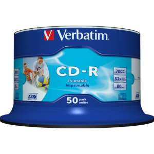 Verbatim DataLifePlus - Printable - CD-R - 52x 700 MB