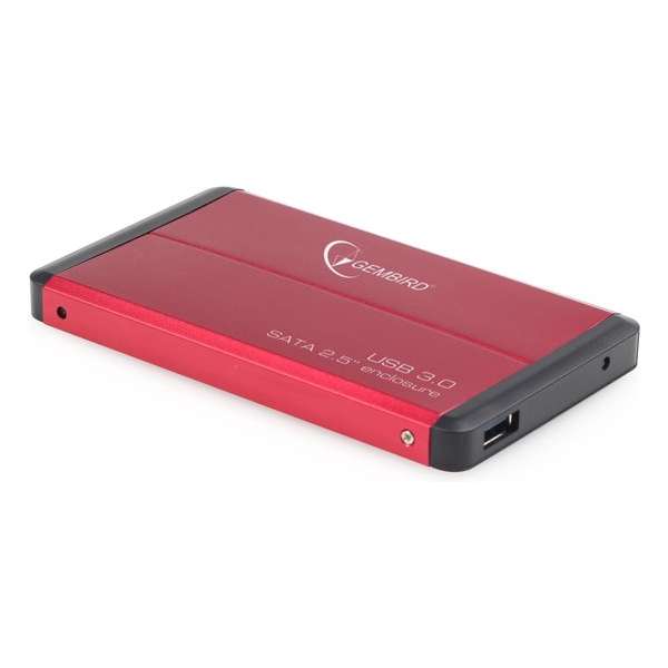 Gembird EE2-U3S-2-R - Harddiskbehuizing, 2.5 inch SATA, USB 3.0