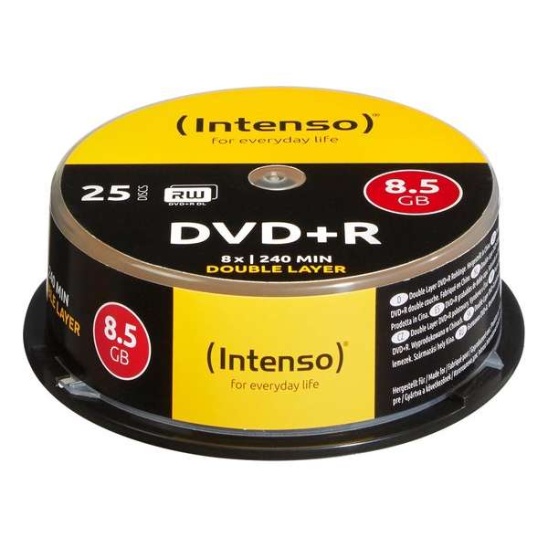 DVD+R Intenso 8,5GB 25pcs Cakebox DOUBLE LAYER 8x retail