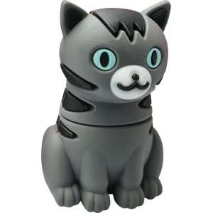Ulticool USB-stick Kat Poes -16 GB - Dieren - Grijs