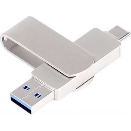 USB 3.0 & USB-C Stick 32GB| USB-C Flash Drive 32GB 3.0 (Clip Silver)