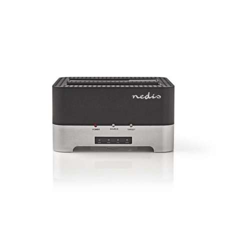 Nedis Dual Bay Docking Station voor 2x 2,5'' en/of 3,5'' SATA HDD/SSD - USB3.0 / zwart