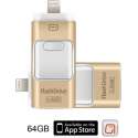 DrPhone Flashdrive 64 GB USB Stick iPhone / iPad / Samsung USB Stick - Micro USB Naar USB Type A - Geheugenstick Data