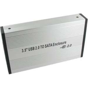 Dolphix HDD behuizing voor 3.5'' SATA HDD - USB2.0 / zilver