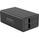 ORICO 3.5 inch dual-bay externe harde schijf behuizing - aluminium -  zwart