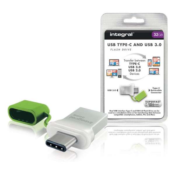 Integral Fusion Type-C and USB 3.0 Flash Drive 32GB