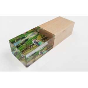 Glas hout usb stick 3D bedrukken met naam of foto