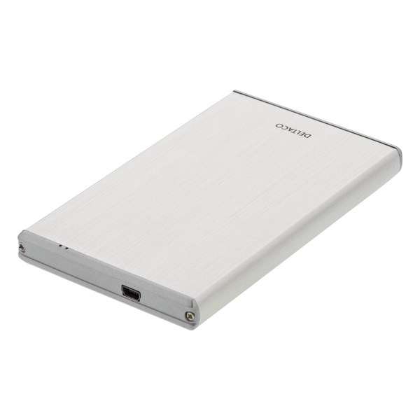 DELTACO MAP-GD29U3 Harde schijf behuizing - USB 3.0 naar SATA 6Gb/s - 2,5" HDD/SSD - Aluminium - Zilver