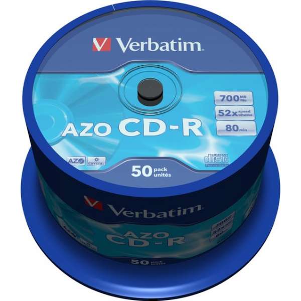 CDR 80 min. 700 Mb 48X op spindel van 50 stuks (Verbatim)