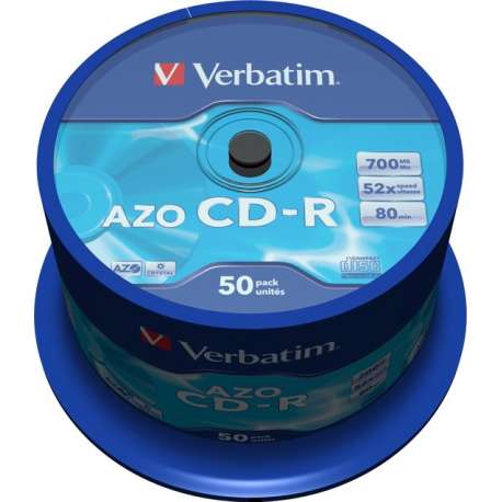 CDR 80 min. 700 Mb 48X op spindel van 50 stuks (Verbatim)