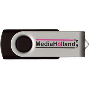 USB Stick USB2.0 Twister 64GB MediaHolland 10 stuks