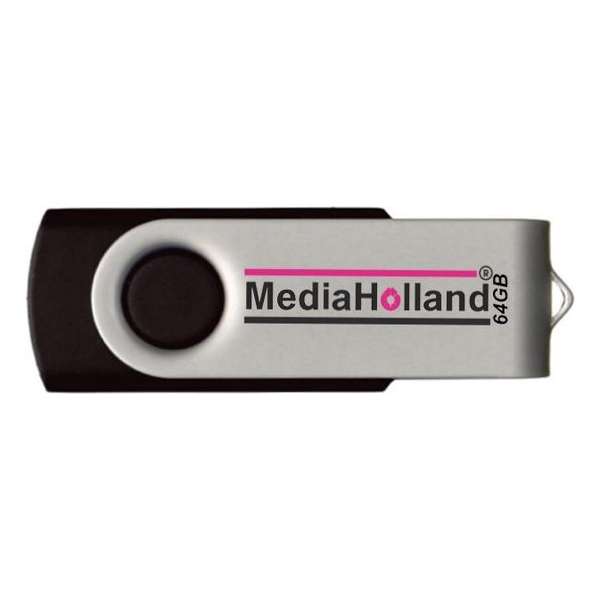 USB Stick USB2.0 Twister 64GB MediaHolland 10 stuks USB Stick USB2.0 Twister 64GB MediaHolland 10 stuks