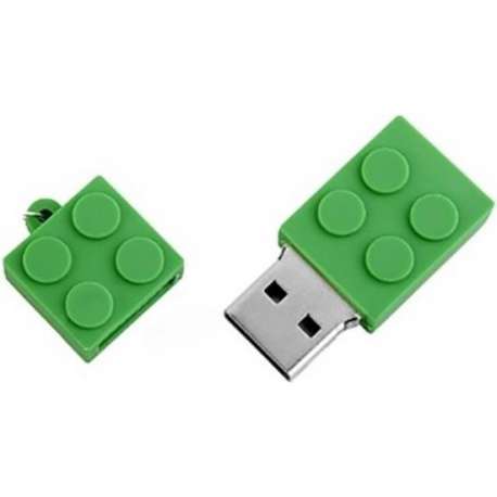 Brick lego usb stick 16gb groen -1 jaar garantie – A graden klasse chip