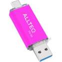 USB stick | Dual USB | USB C | 512 GB | Roze | Allteq